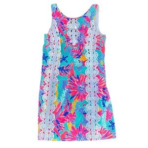Lilly Pulitzer Shift Dress with Lace detail Size 4